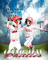 2024 Game-Day-Main Farm Phillies 16x20 Framed Poster $80