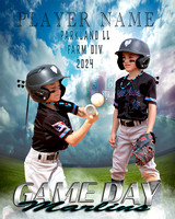 2024 Game-Day-Main Farm Marlins 16x20 Framed Poster $80