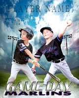 2024 Game-Day-Main Marlins Poster 16x20 Framed $80