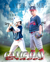 2024 Game-Day-Main Braves 50/70 16x20 Framed Poster $80
