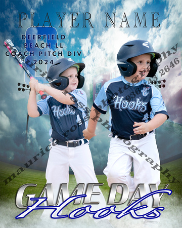 2024 Game-Day-Main CP Hooks 16x20 Framed Poster $80