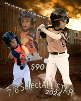 2024 7/8 Select Tournament Sample $90 16x20 Framed Poster D